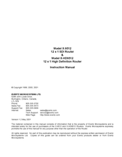 evertz X-HD9512 Instruction Manual