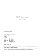 evertz XRF6 User Manual