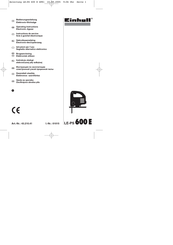 EINHELL LE-PS 600E Operating Instructions Manual