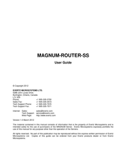 evertz MAGNUM-ROUTER-SS User Manual