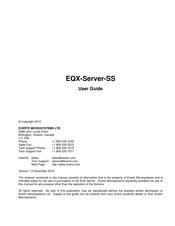 evertz EQX-Server-SS User Manual