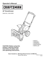 Craftsman C459-52093 Operator's Manual