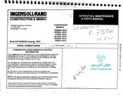 Ingersoll-Rand P750A-WCU Operating, Maintenance & Parts Manual