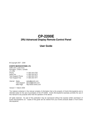 evertz CP-2200E User Manual
