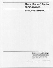 Bausch & Lomb StereoZoom Series Instruction Manual