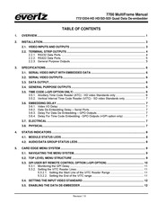 evertz 7721DD4-HD Manual