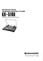 Kenwood KD-5100 Instruction Manual