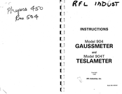 RFL 904T Instructions Manual