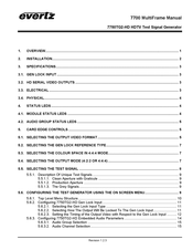 evertz 7750TG2-HD Manual