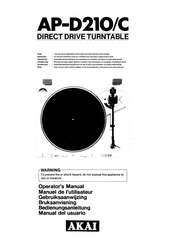 Akai AP-D210/C Operator's Manual