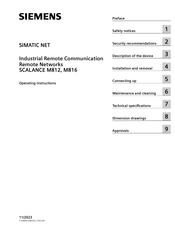 Siemens Simatic Net Scalance M812 Operating Instructions Manual