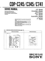 Sony CDP-C741 Service Manual