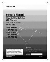 Toshiba 42AV500U Owner's Manual