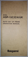 Ikegami ASP-15C Operation Manual