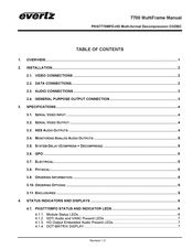 evertz PKG7770MFD-HD Manual