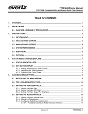 evertz 7707CVRA Manual