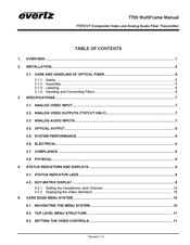 evertz 7707CVT Manual