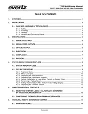 Evertz 7700 Manual