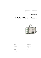 Wacker Neuson FUE-M/S 75A Operator's Manual