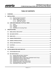 evertz 7707MR-HD Manual
