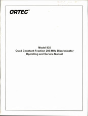 ORTEC 935 Operating And Service Manual