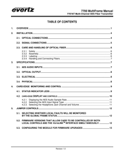 Evertz 7700 Manual