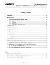 evertz 7705EO-HD Manual