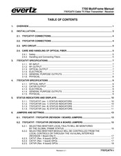 evertz 7707CATV Manual