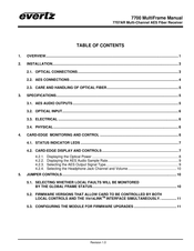 evertz 7707AR Manual