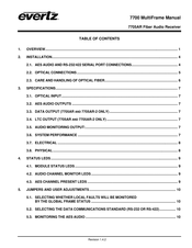 evertz 7705AR Manual