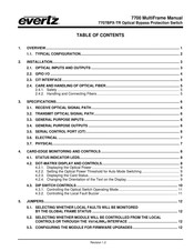 evertz 7707BPX-TR Manual