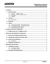 evertz 7700FR Manual