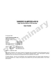 evertz 3480DEC18-MP2SD-ASI18 User Manual