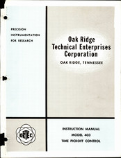 ORTEC 403 Instruction Manual