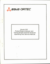 EG&G ORTEC 552 Operating And Service Manual