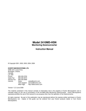 evertz 2410MD-HSN Instruction Manual