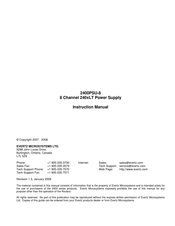 evertz 2400PSU-8 Instruction Manual