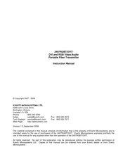evertz 2407RGBT/DVIT Instruction Manual