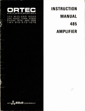 EG&G ORTEC 485 Instruction Manual