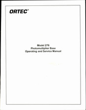 ORTEC 276 Operating And Service Manual