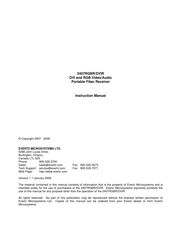 evertz 2407RGBR/DVIR Instruction Manual