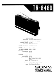 Sony TR-8460 Service Manual