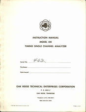 ORTEC 420 Instruction Manual