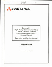 EG&G ORTEC Gamma-X Operating And Service Manual