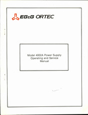 EG&G ORTEC 4002A Operating And Service Manual