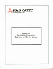 EG&G ORTEC 113 Operating And Service Manual