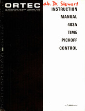 EG&G ORTEC 403A Instruction Manual