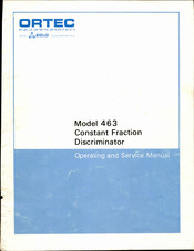 EG&G ORTEC 463 Operating And Service Manual