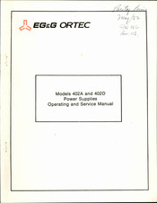 EG&G ORTEC 402D Operating And Service Manual