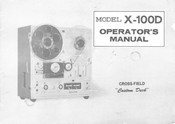 Akai X-100D Operator's Manual